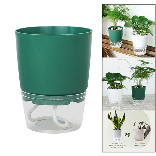 Self Watering Indoor Plant Pot – Modern Double-Layer Design