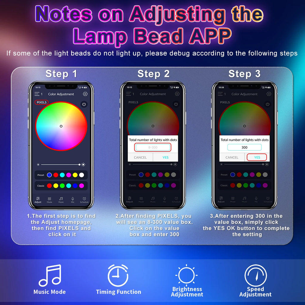 5V RGB+IC Neon Strip Light 1M 2M 3M 5M 10M USB Waterproof Flexible LED Strip Lights With Bluetooth Remote Control For Home Decor